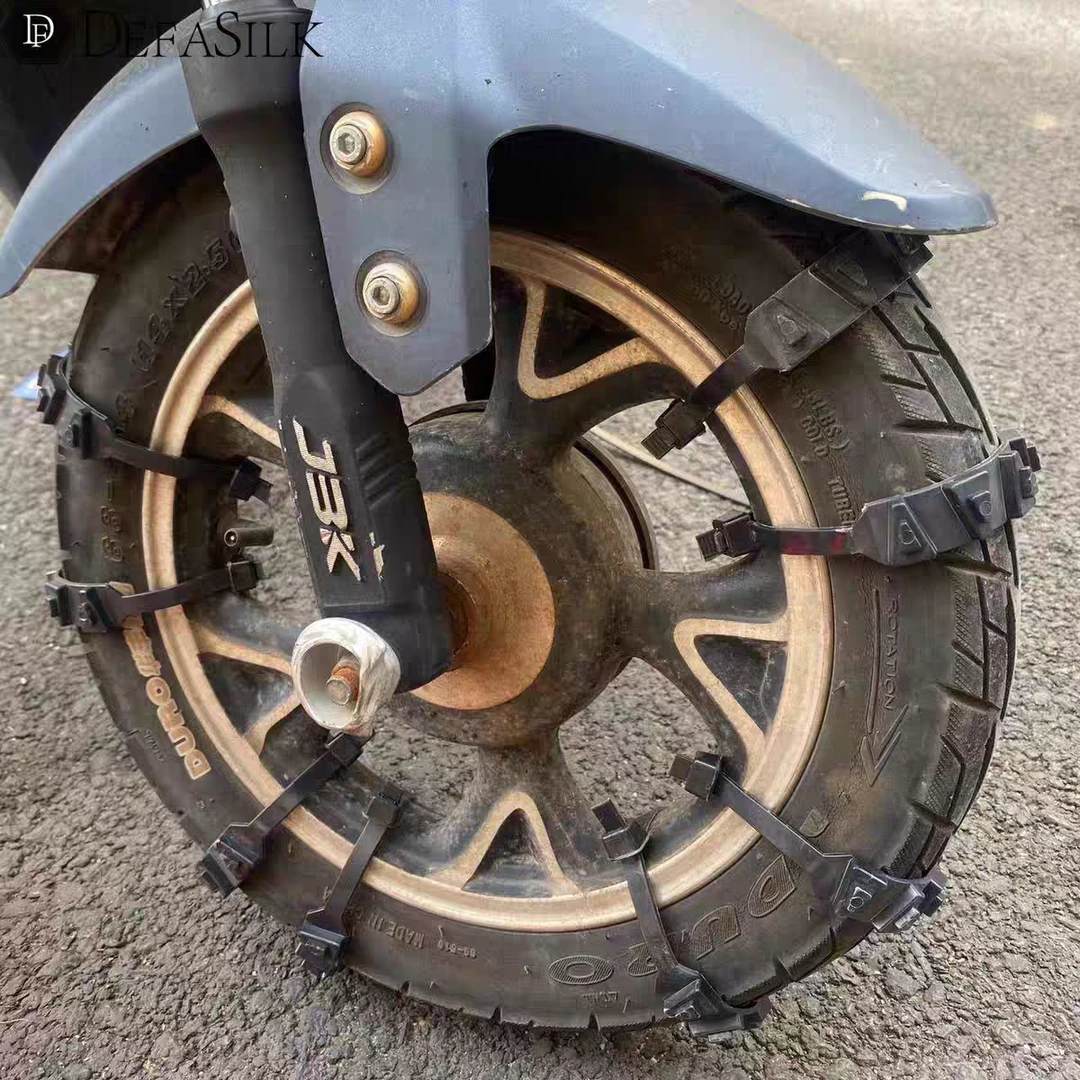 电动车防滑扎带摩托车三轮车打滑链条通用型雪地轮胎应急防滑链