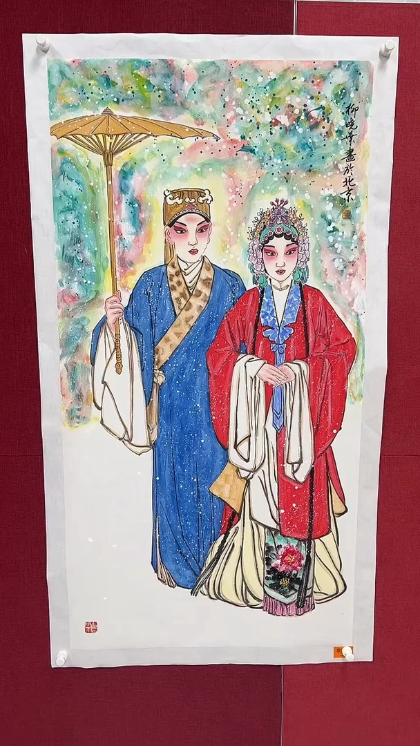 国画柳晓叶绘画8pc戏曲人物