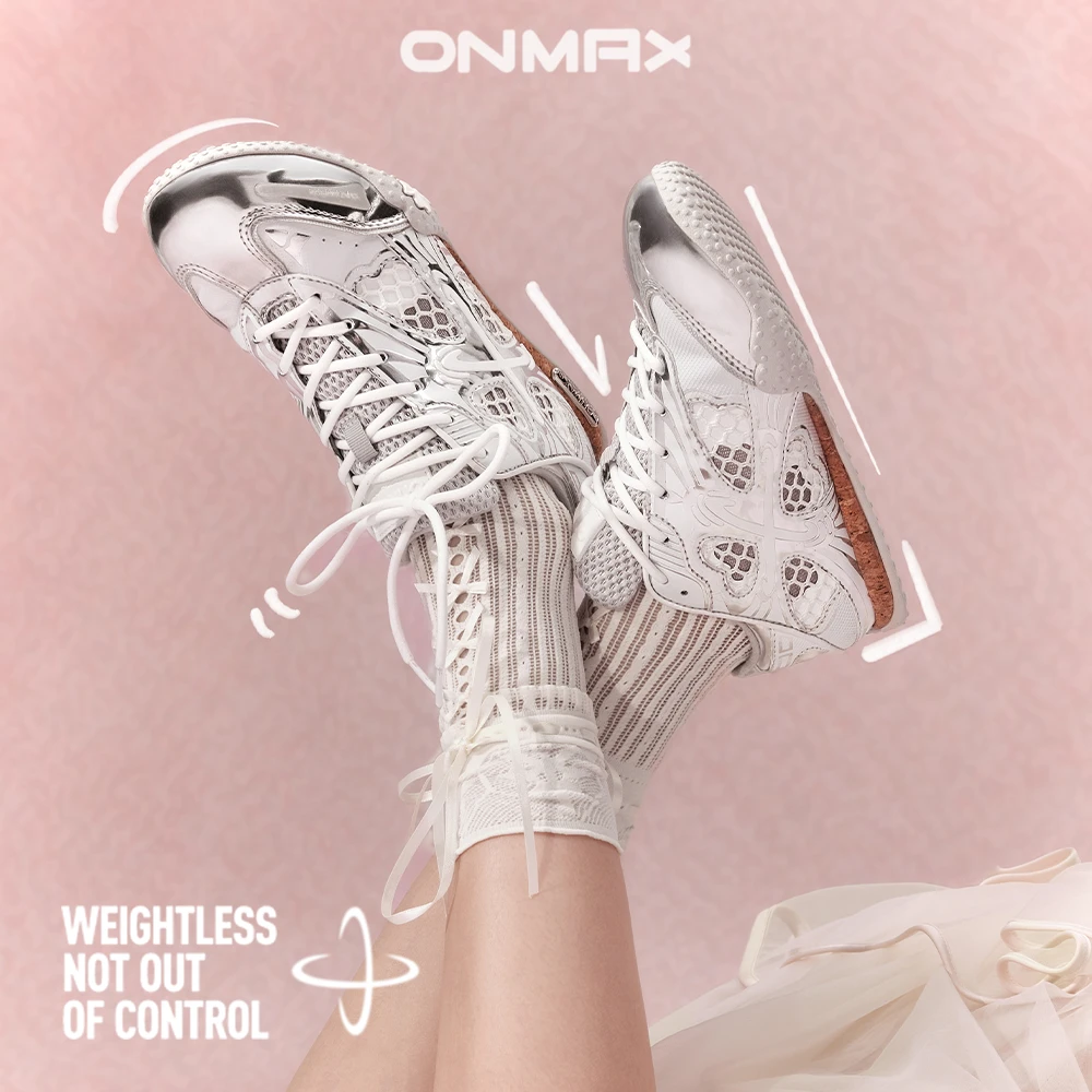 【onmax四叶草限定-银色】2025年春季四叶草时尚运动芭蕾薄底德训鞋