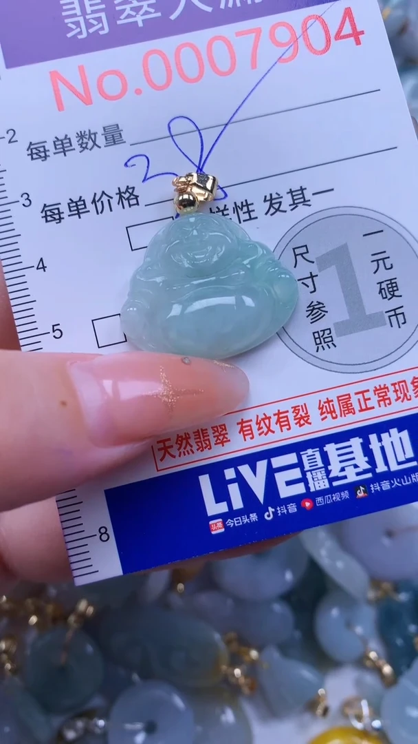 翡翠未镶嵌吊坠(不含链)7904