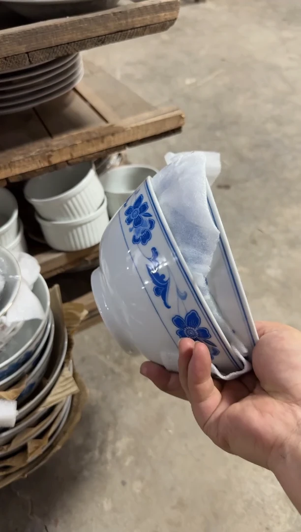 摆件恬*蓝海棠碗20厘米有瑕请慎拍