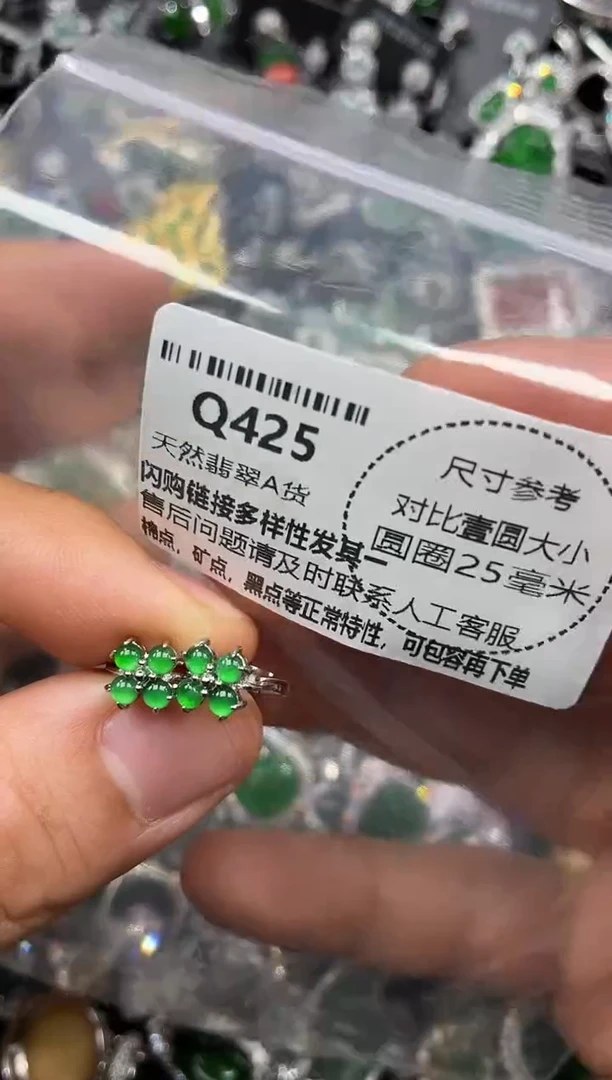 颈饰未镶嵌翡翠Q425耳扣