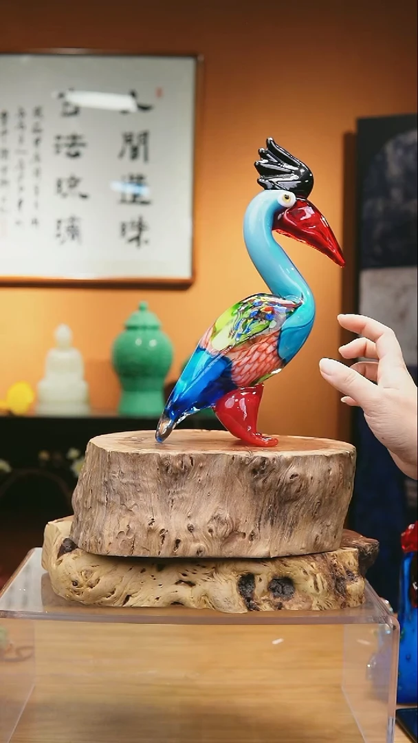 手工艺品琉璃大嘴鸟