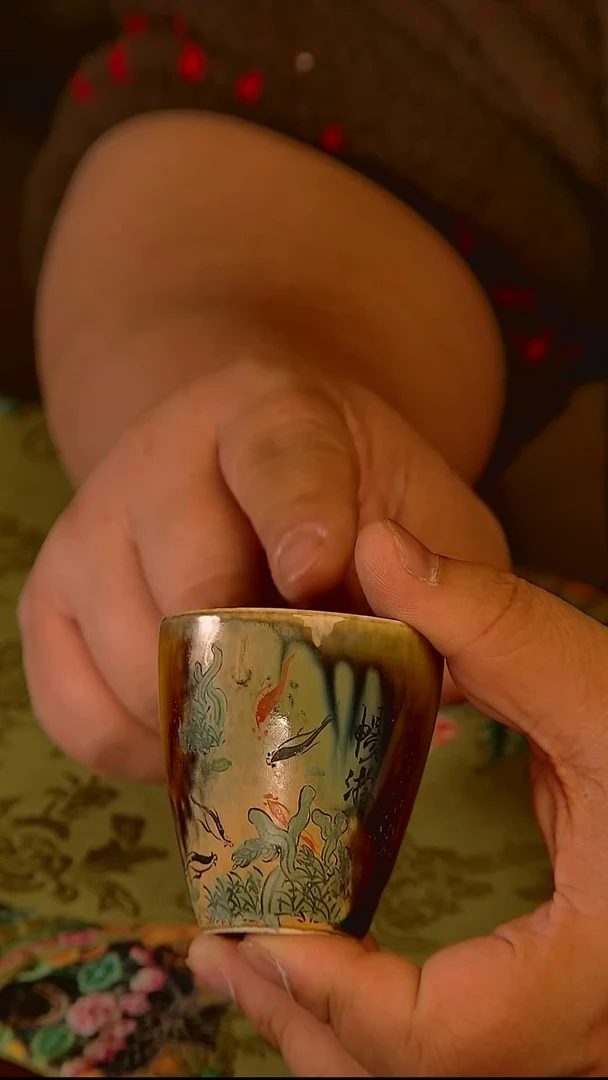 杯手工手绘杯杯很美丽