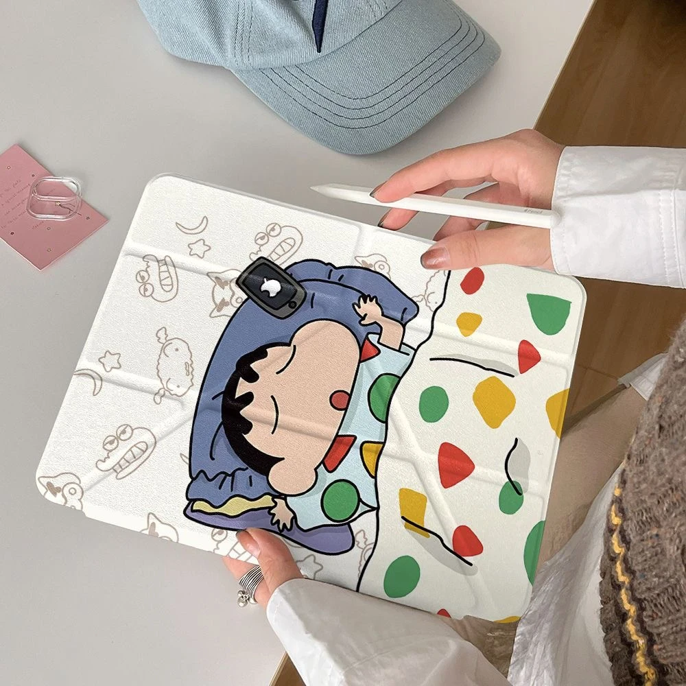 妙品睡觉小新适用苹果iPadA16 2025平板保护套iPad11笔槽iPad10壳