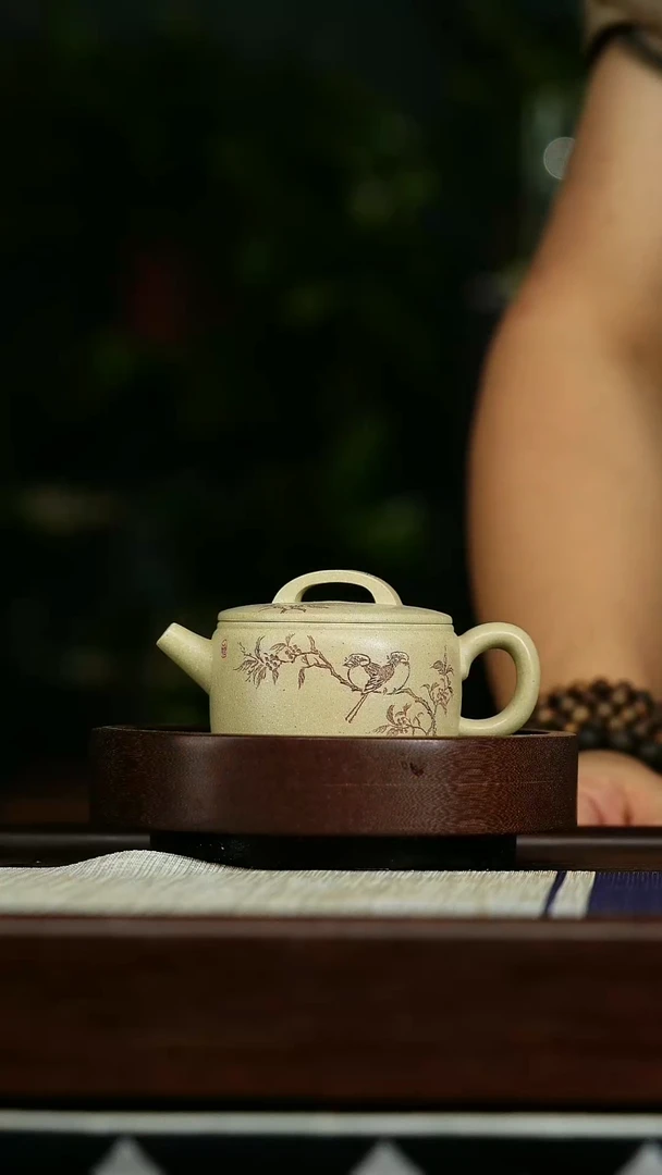 茶壶紫砂m49本绿汉瓦壶