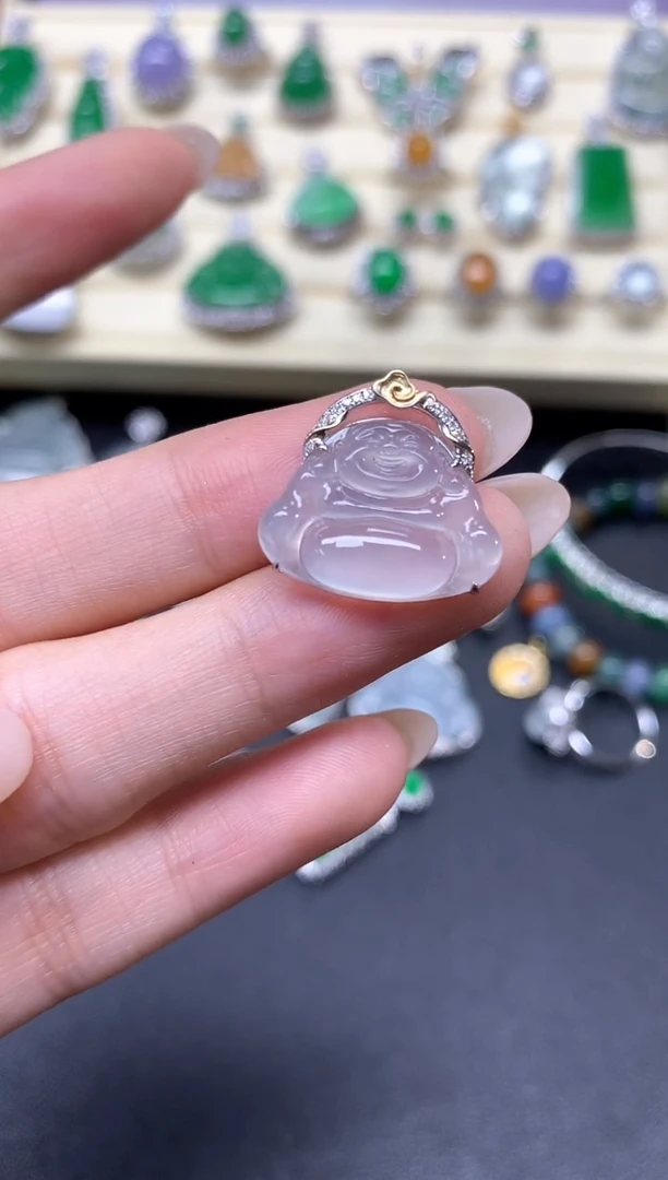 【闪购商品】翡翠吊坠(不含链)18K金镶嵌吊坠|2150+215