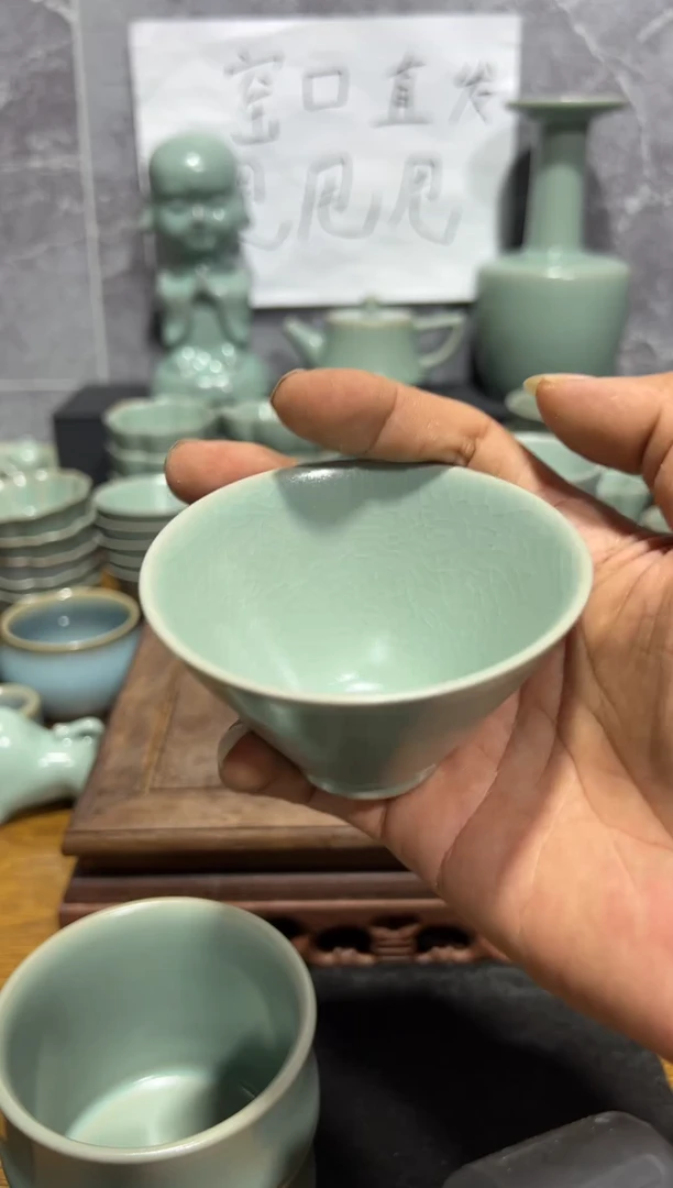 摆件精品仿古釉原矿汝瓷