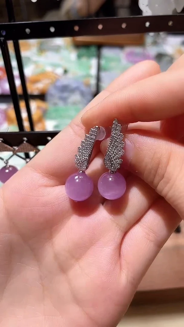 【闪购商品】锂辉石耳坠银S925镶嵌耳坠