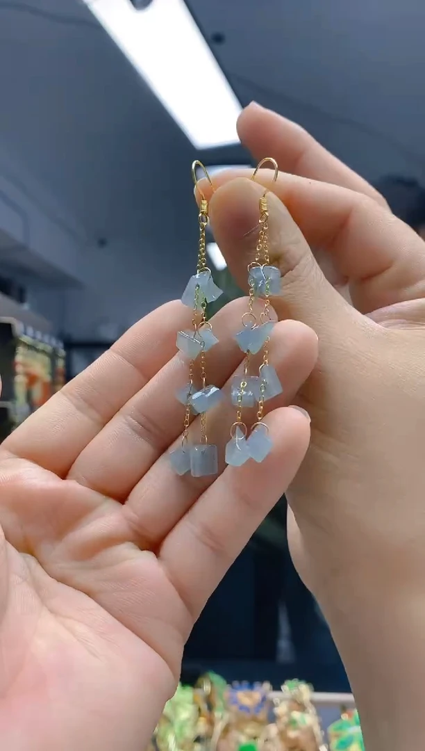 【闪购商品】翡翠耳饰合金87翡翠耳钩