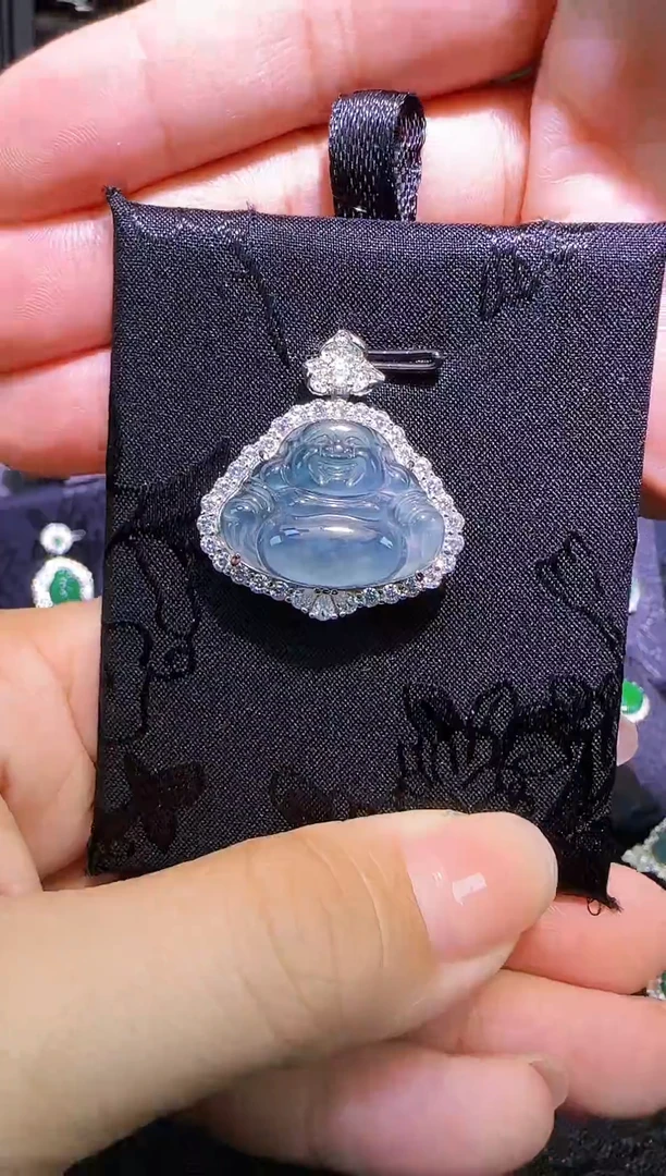 颈饰未镶嵌翡翠天然翡翠A货 佛公2