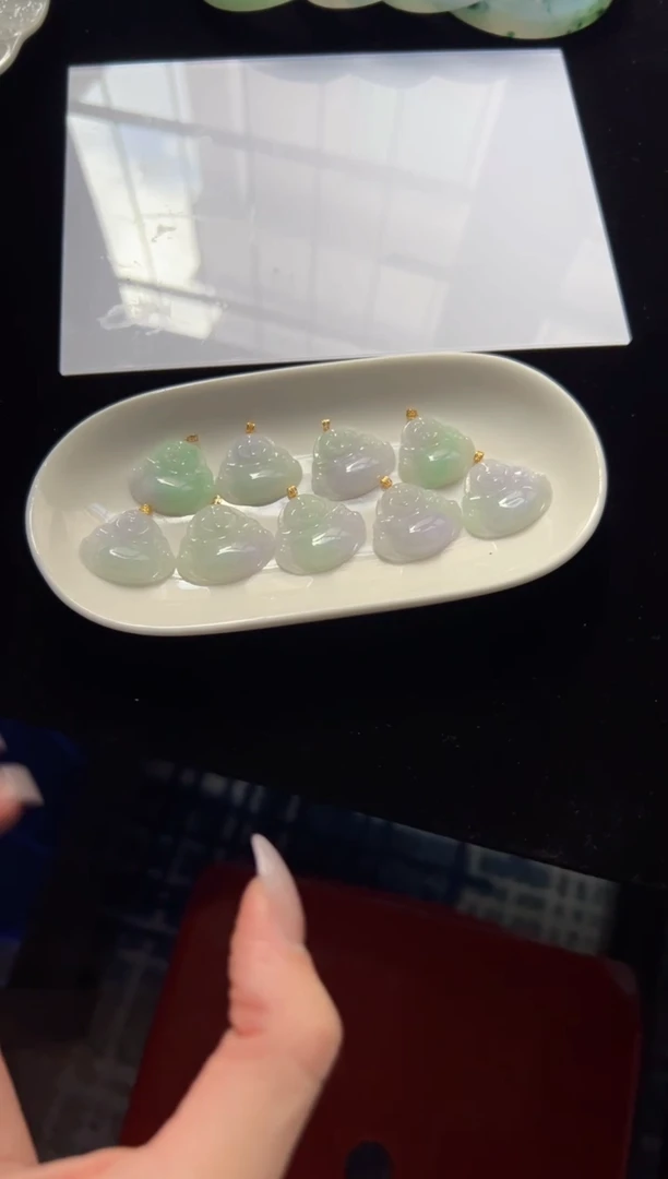 翡翠18K金镶嵌颈饰多样性发一件/2