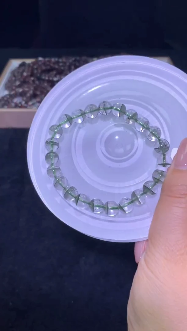 未镶嵌手链水晶绿幽灵单圈-A03-多样性发其一