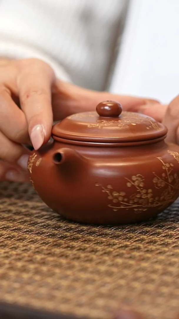 茶壶紫砂康帝酡红 仿古