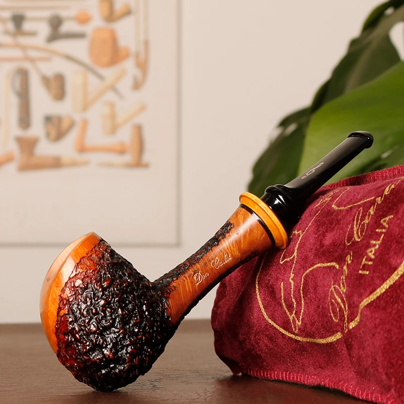 意大利音乐家Don Carlos 海盐喷砂音符直斗 经典器型 石楠木烟斗