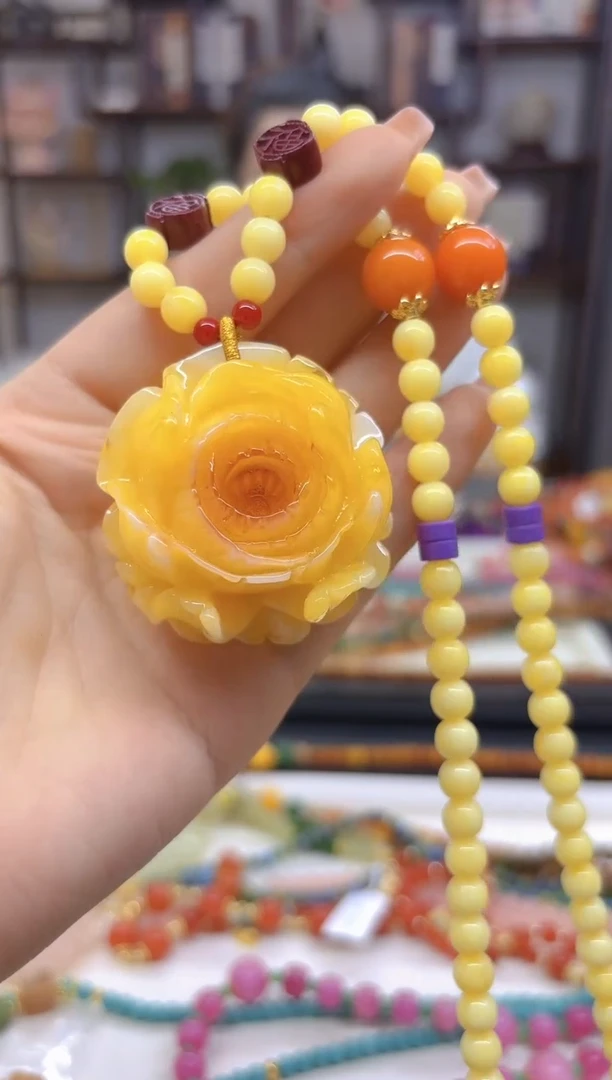 【闪购商品】蜜蜡毛衣链未镶嵌M635