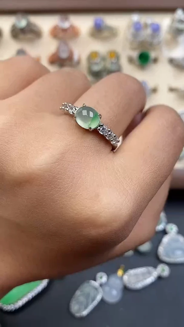 银S925镶嵌定制翡翠48865856