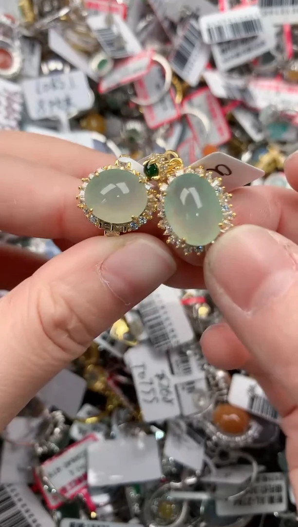 银S925镶嵌戒指翡翠333    8