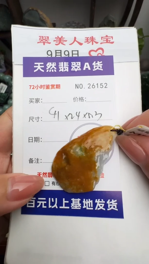 颈饰未镶嵌翡翠原石26152