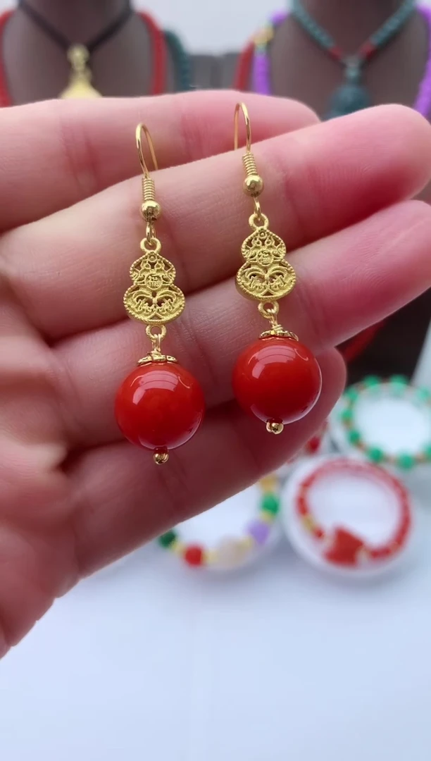 【闪购商品】翡翠耳饰14K金镶嵌R130耳坠