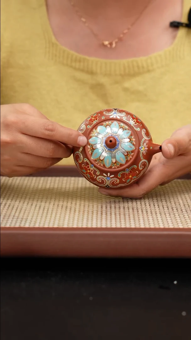 【闪购商品】紫砂茶壶珐琅彩仿古