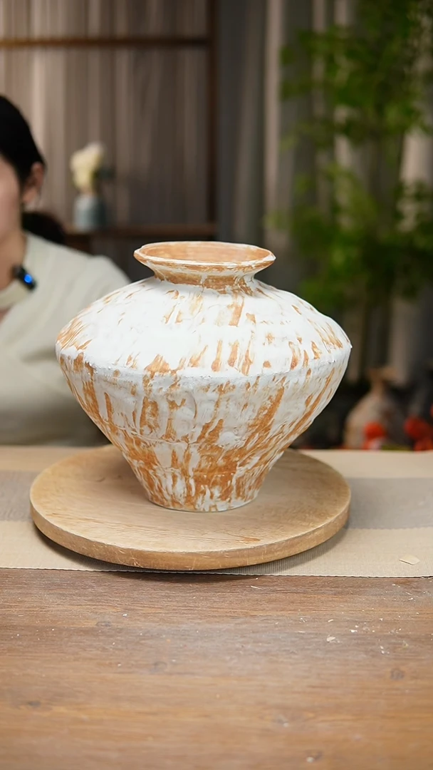 【闪购商品】陶瓷  花器诧寂黄大飞碟