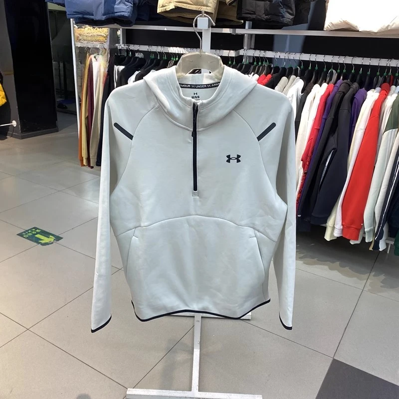 安德玛UA男子连帽保暖休闲套头衫运动卫衣1379811