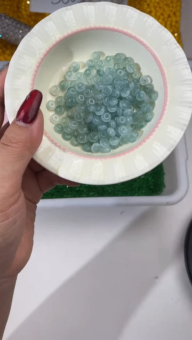 玻璃2122卡6算盘珠300颗墨蓝