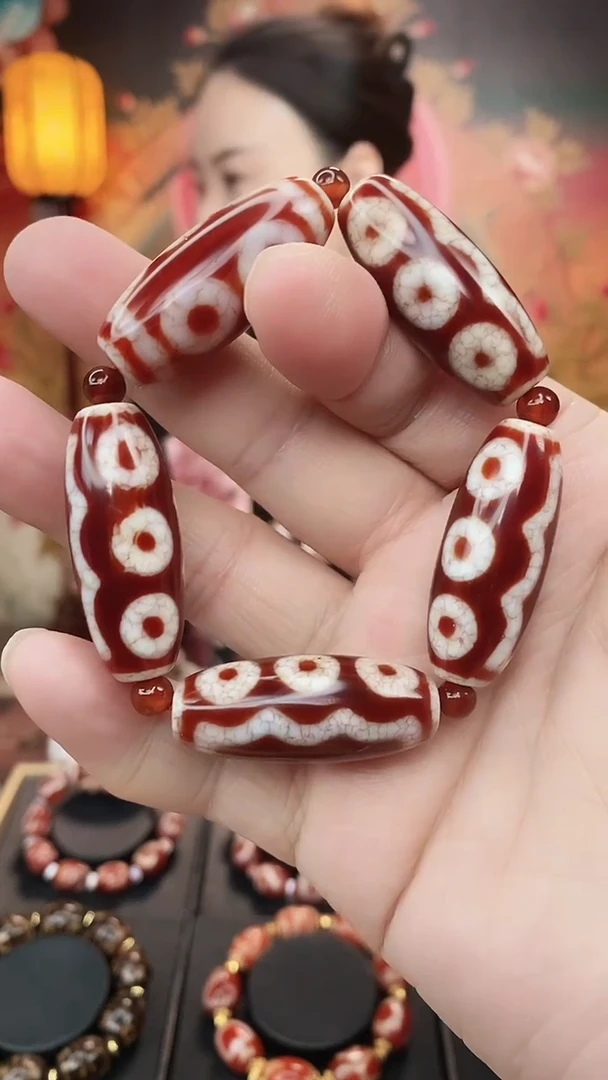 【闪购商品】玛瑙/玉髓手串未镶嵌玛瑙五眼手串