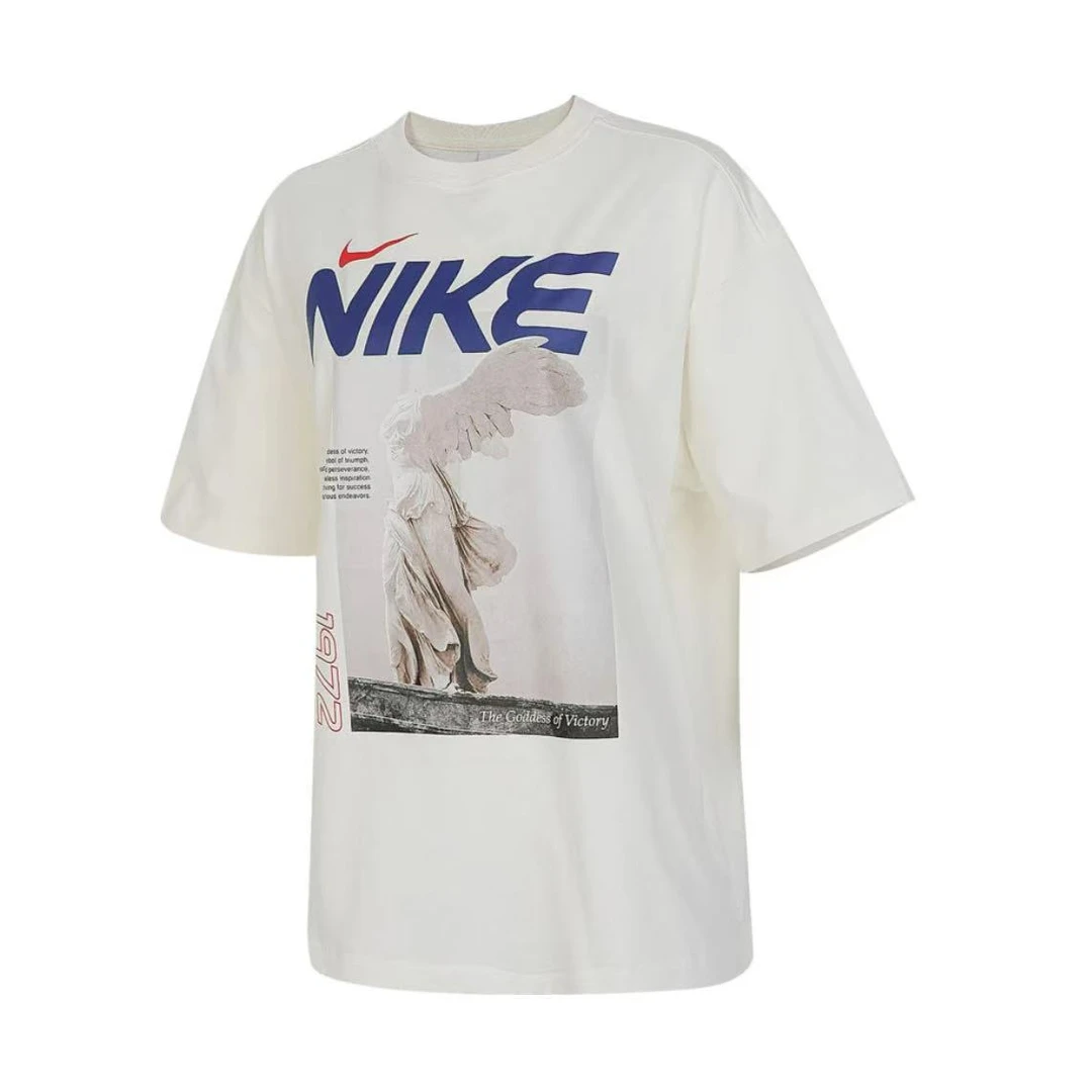 NIKE/耐克男女同款休闲印花透气圆领短袖运动T恤HF6292-133