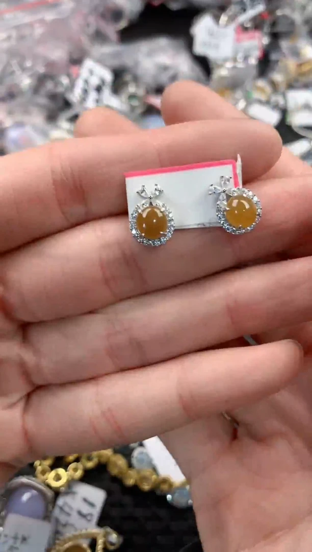 银S925镶嵌戒指翡翠二*零666----7