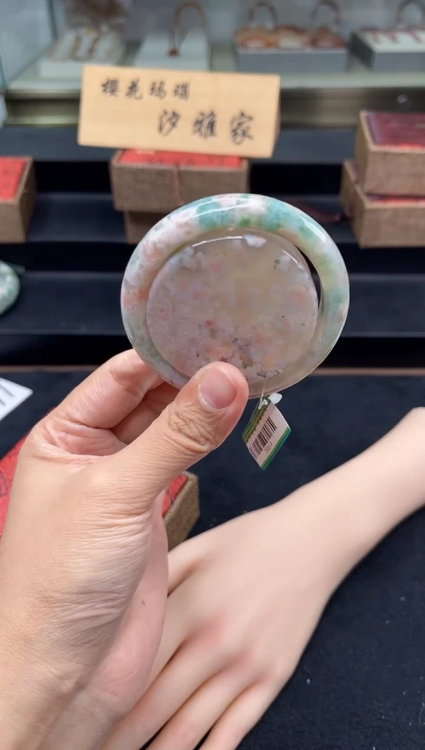 未镶嵌手镯石英质玉54圈口（赠品镯心）2S9519