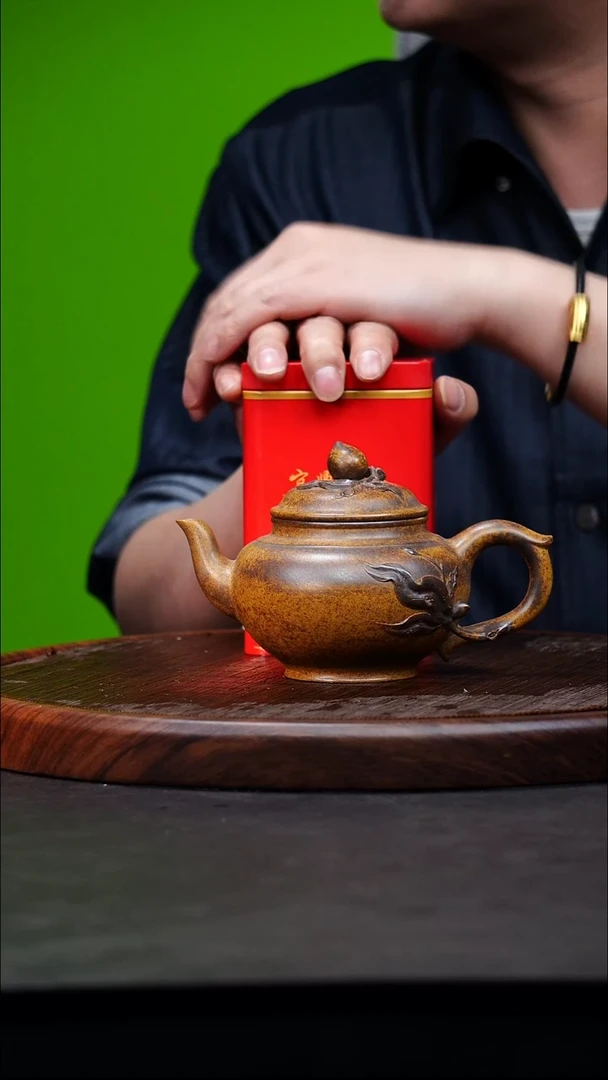 宜兴原矿高端紫砂 白麻子隧道窑柴烧320cc