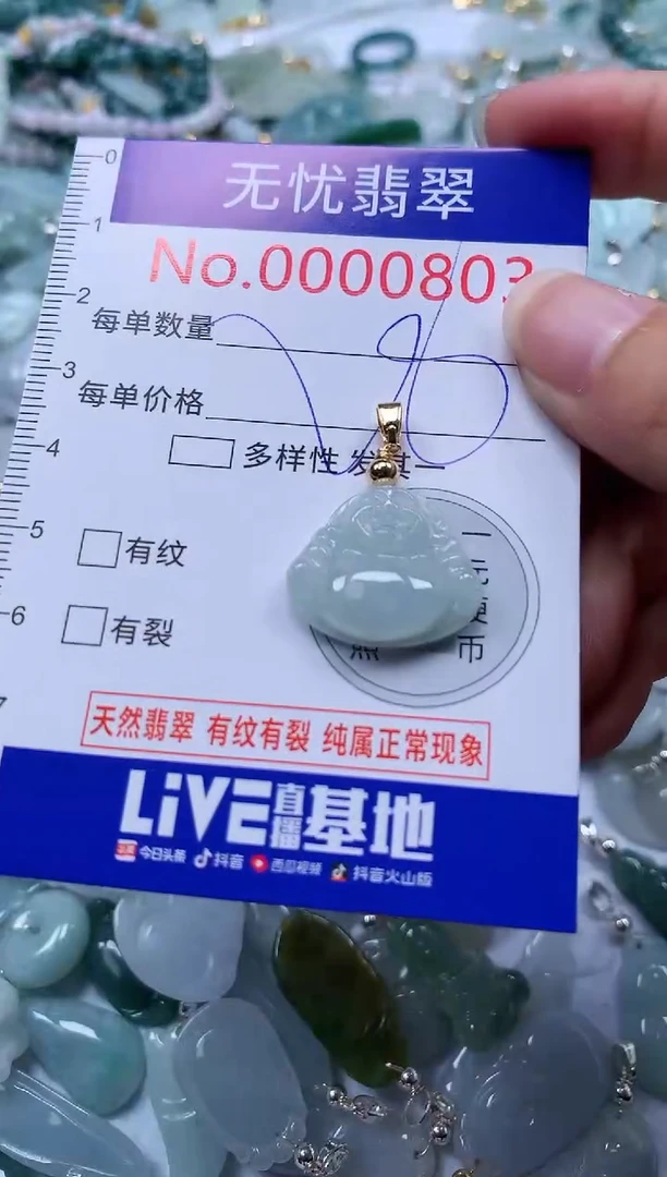 翡翠未镶嵌吊坠(不含链)803