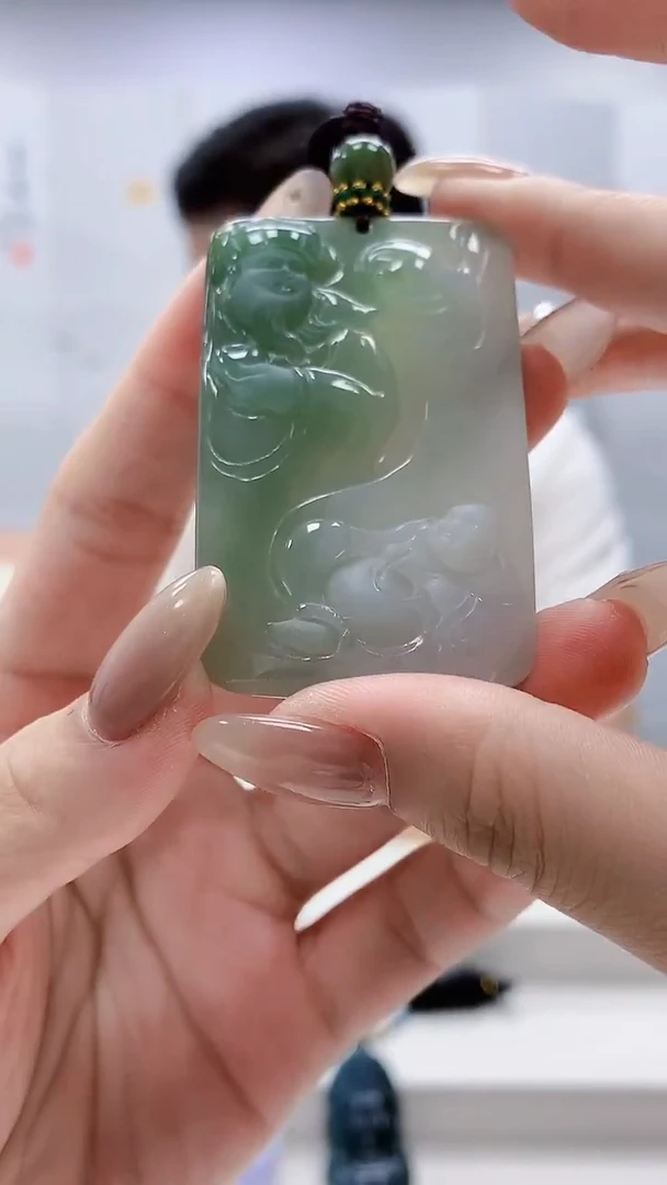 未镶嵌定制翡翠4917lr-毛货挂件67