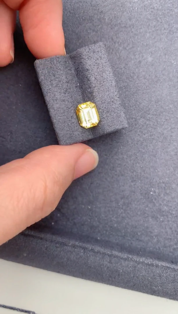 彩色蓝宝石裸石未镶嵌3ct黄蓝宝 DE