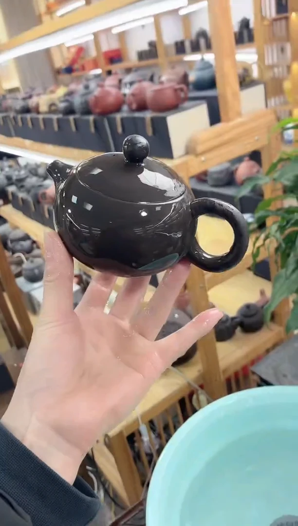 瓷片黑美人西施凤鸣壶