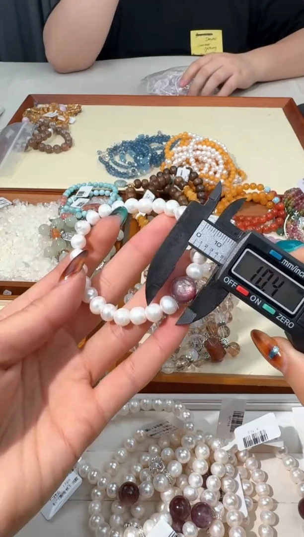 【闪购商品】水晶手链未镶嵌A041珍珠紫锂单珠款
