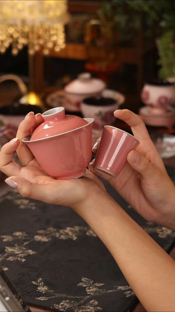 凤仙粉盖碗+2杯哈哈哈哈