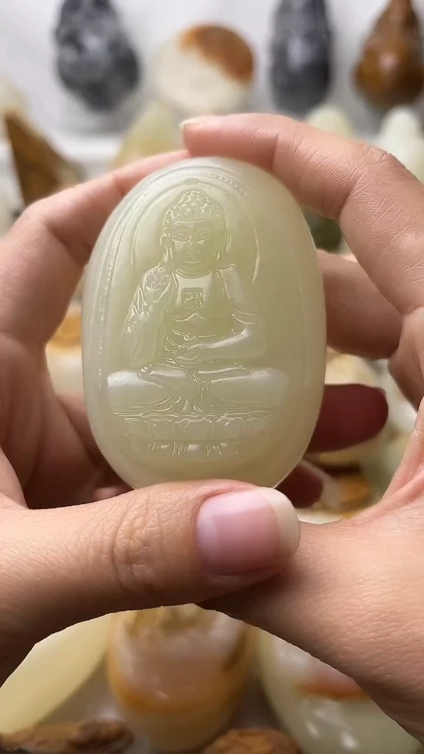 石材古青石棉纹正常不退换阿弥陀佛