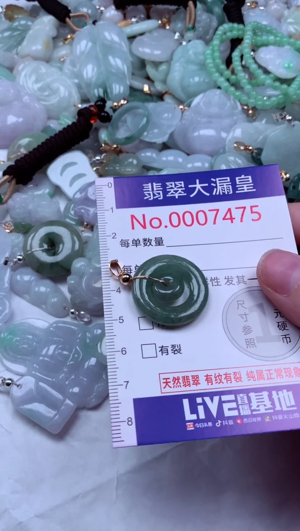 吊坠(不含链)未镶嵌翡翠7475