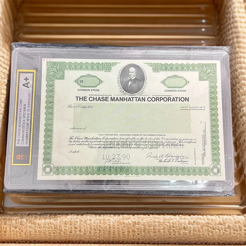 非法定货币大通曼哈顿公司纸质样票（已兑付，以实际为准）