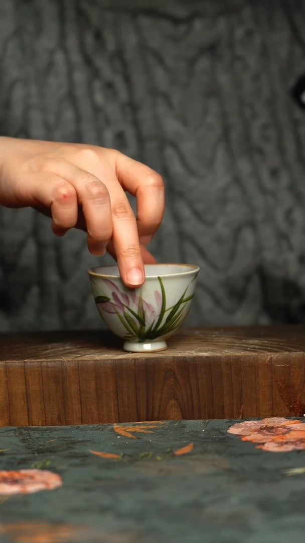 杯釉下彩手工手绘同款陶器