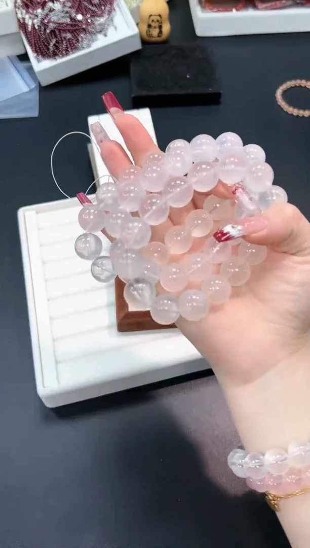 【闪购商品】水晶手串未镶嵌64g多样性发其一/1条15mm默认微瑕