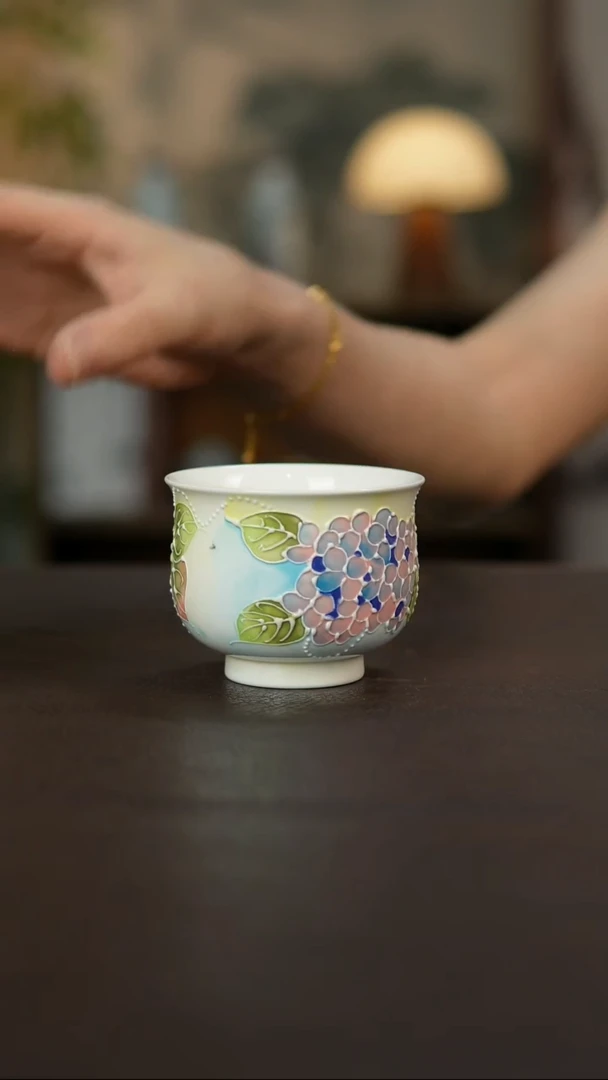 杯景德镇陶瓷杯碗柴烧多人
