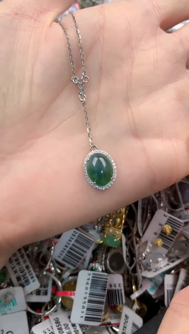 银S925镶嵌戒指翡翠8888-----4