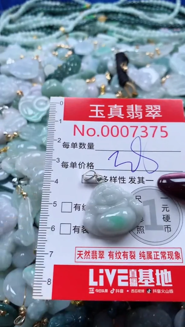 吊坠(不含链)未镶嵌翡翠7375