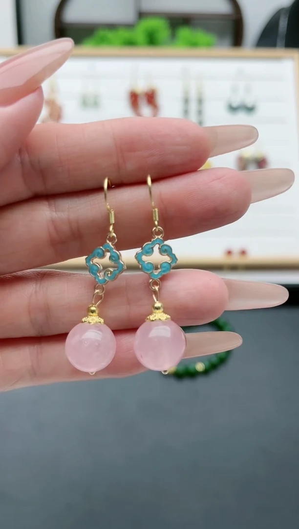 【闪购商品】水晶耳饰银S925镀金镶嵌130AAA