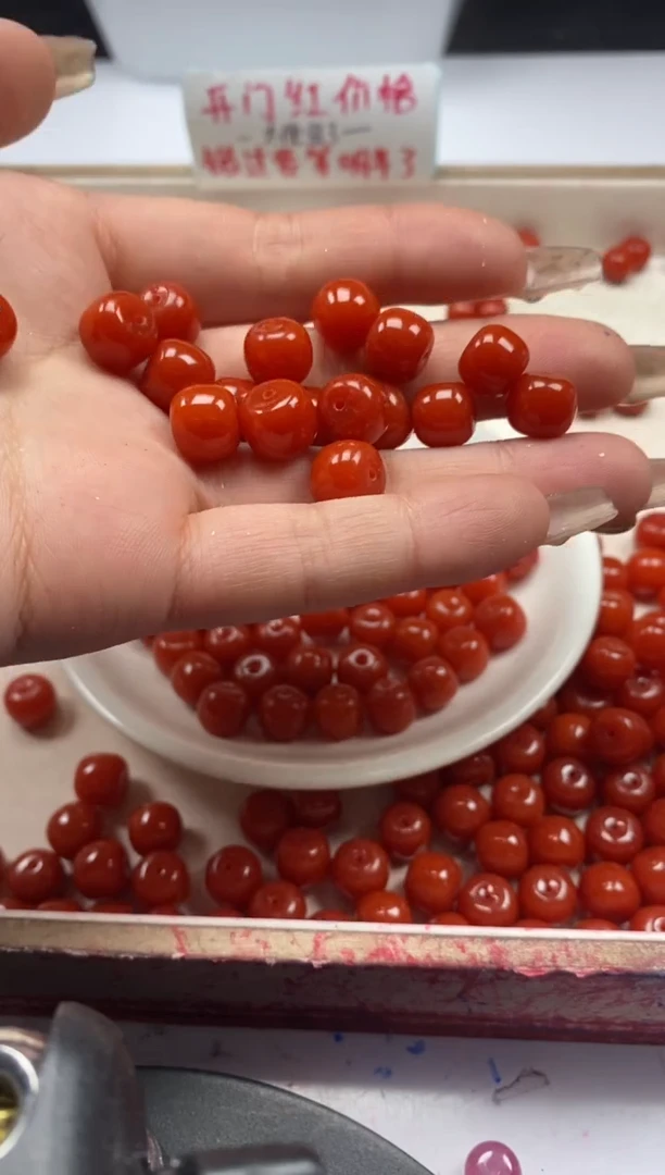 【闪购商品】玛瑙/玉髓颈饰未镶嵌w1159满肉南红老型10*9mm*10