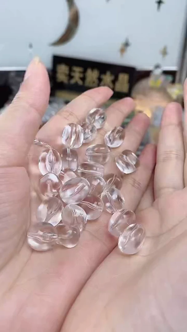 未镶嵌珠宝半成品水晶白水晶糖豆10mm一颗装